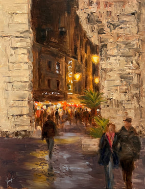 Original art for sale at UGallery.com | Evening in Rome by Yangzi Xu | $425 | oil painting | 14' h x 11' w