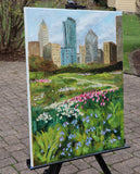 Original art for sale at UGallery.com | Lurie Garden by Yangzi Xu | $1,100 | oil painting | 24' h x 18' w | thumbnail 2