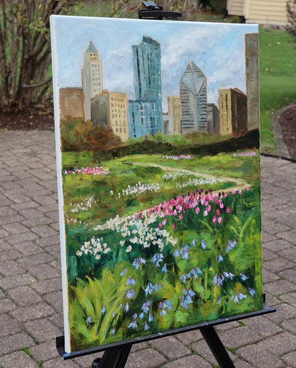 Lurie Garden by Yangzi Xu |  Side View of Artwork 