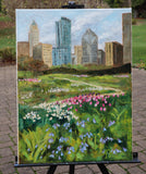 Original art for sale at UGallery.com | Lurie Garden by Yangzi Xu | $1,100 | oil painting | 24' h x 18' w | thumbnail 3