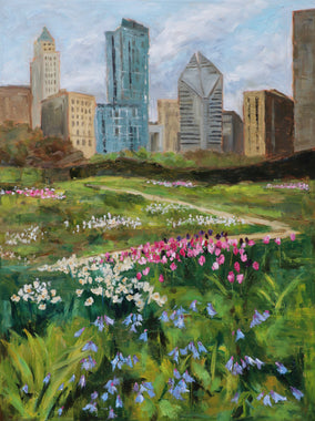 Original art for sale at UGallery.com | Lurie Garden by Yangzi Xu | $1,100 | oil painting | 24' h x 18' w