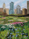 Original art for sale at UGallery.com | Lurie Garden by Yangzi Xu | $1,100 | oil painting | 24' h x 18' w | thumbnail 1