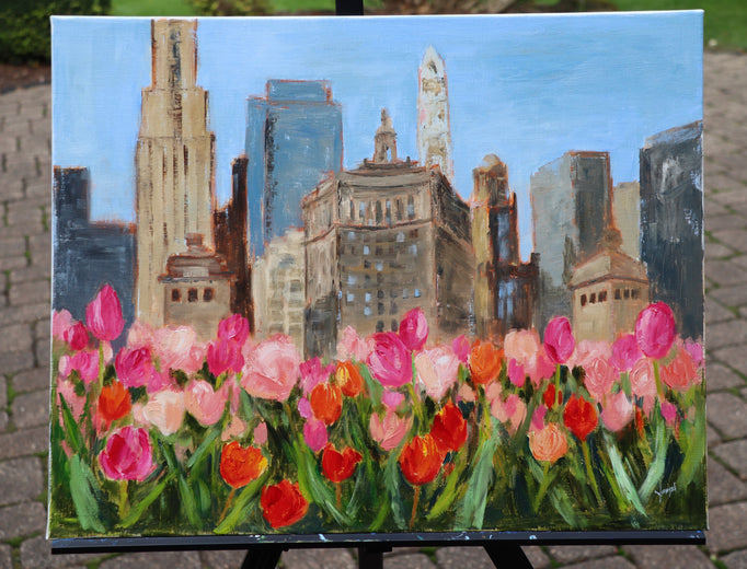Magnificent Mile in Bloom by Yangzi Xu |  Context View of Artwork 