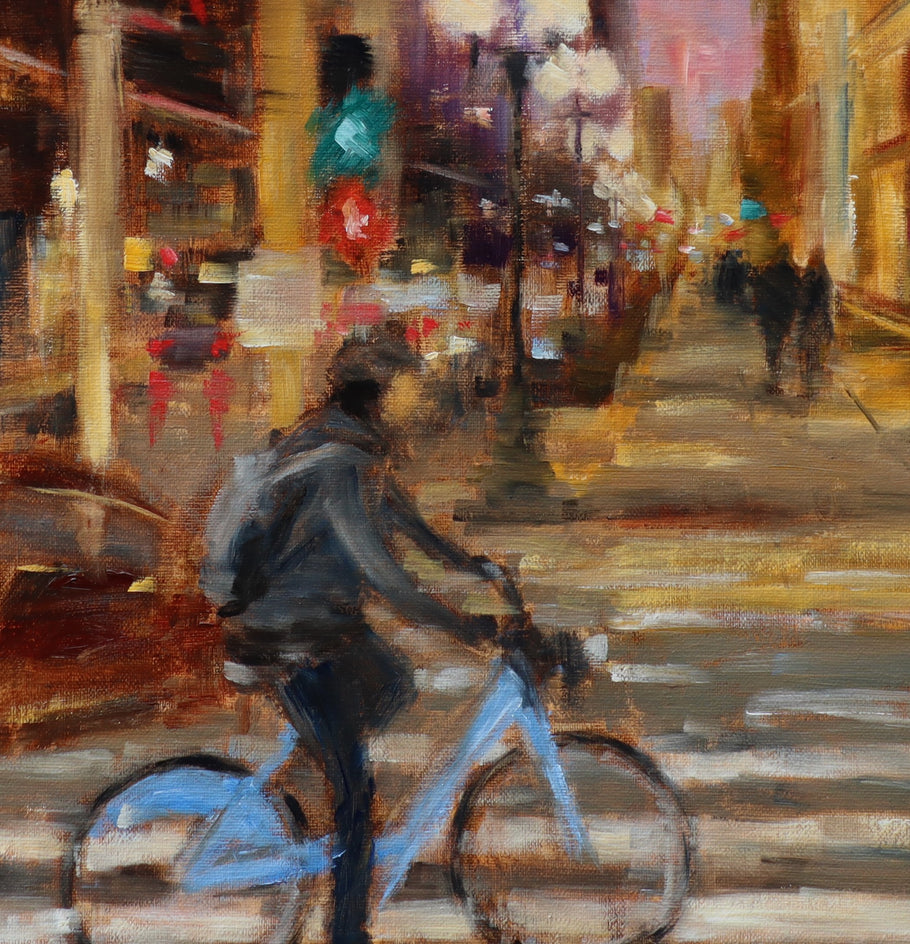 On a Winter’s Evening by Yangzi Xu |  Closeup View of Artwork 