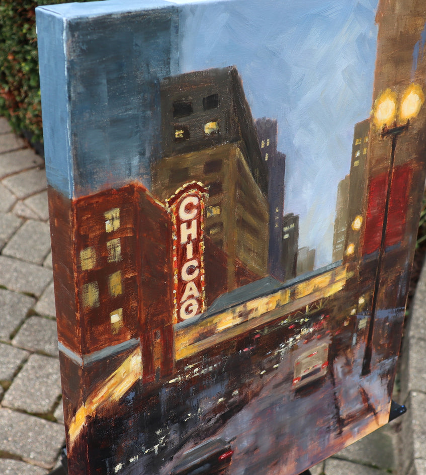State Street Rhythm by Yangzi Xu |  Side View of Artwork 