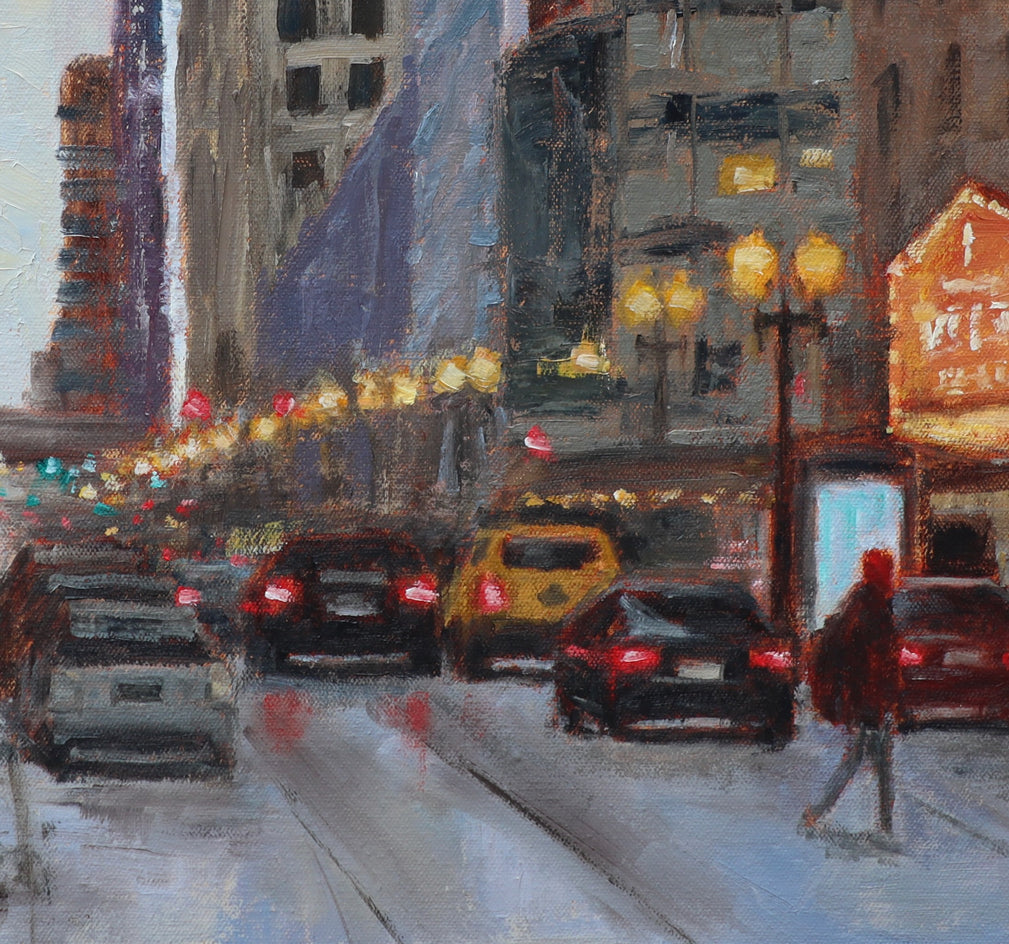 Twilight in the Loop by Yangzi Xu |  Closeup View of Artwork 