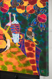 Original art for sale at UGallery.com | Peach Harvest Time by Yelena Sidorova | $1,800 | mixed media artwork | 30' h x 30' w | thumbnail 2