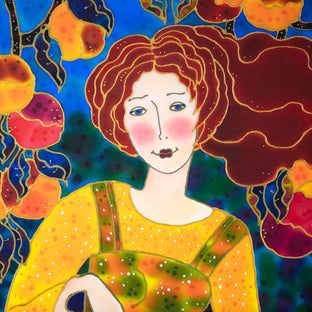 Peach Harvest Time by Yelena Sidorova |   Closeup View of Artwork 