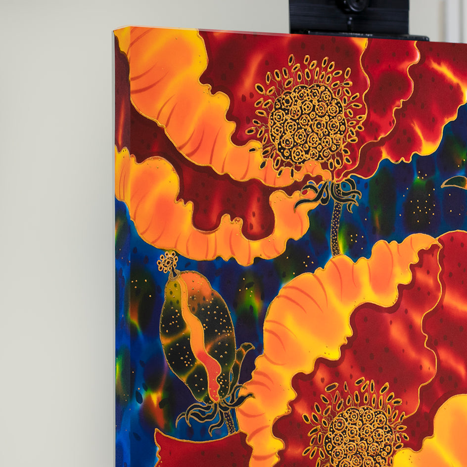 Poppies-3 by Yelena Sidorova |  Side View of Artwork 