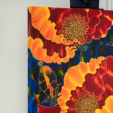 Original art for sale at UGallery.com | Poppies-3 by Yelena Sidorova | $1,200 | mixed media artwork | 24' h x 24' w | thumbnail 2