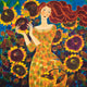 Original art for sale at UGallery.com | Sunflower Medley by Yelena Sidorova | $1,800 | mixed media artwork | 30' h x 30' w | thumbnail 1