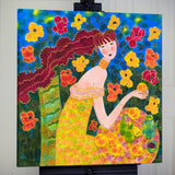 Original art for sale at UGallery.com | Sweetness of July by Yelena Sidorova | $1,800 | mixed media artwork | 30' h x 30' w | thumbnail 3