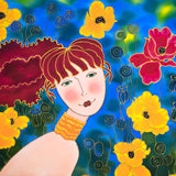 Original art for sale at UGallery.com | Sweetness of July by Yelena Sidorova | $1,800 | mixed media artwork | 30' h x 30' w | thumbnail 4