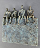 Original art for sale at UGallery.com | Small Beings Sitting on Top by Yelitza Diaz | $500 | mixed media artwork | 11' h x 11' w | thumbnail 2