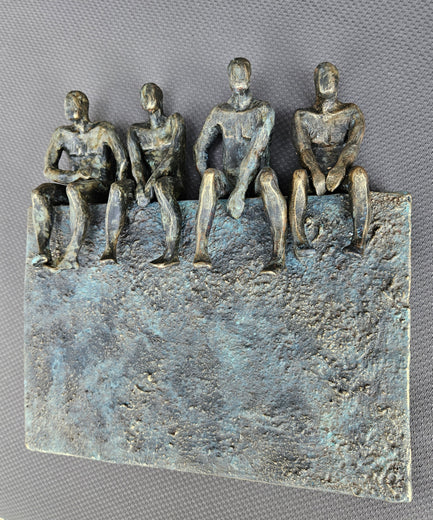 Small Beings Sitting on Top by Yelitza Diaz |  Side View of Artwork 
