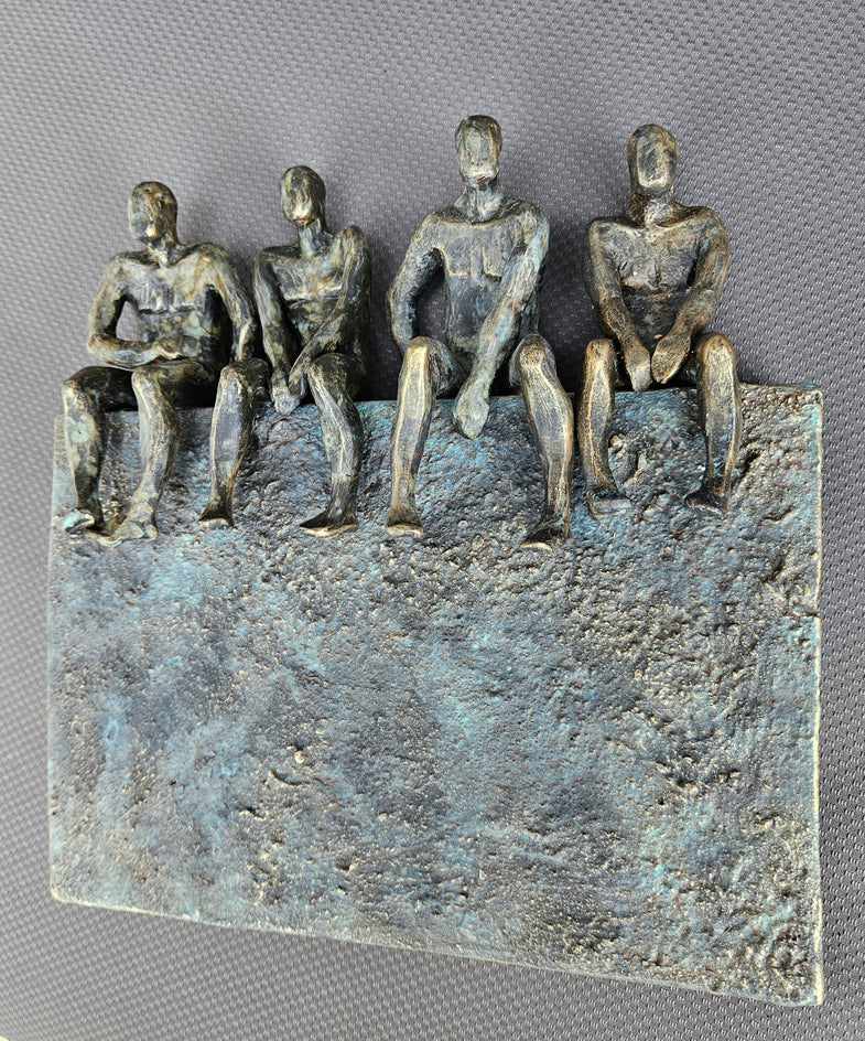 Small Beings Sitting on Top by Yelitza Diaz |  Side View of Artwork 