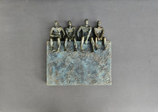 Original art for sale at UGallery.com | Small Beings Sitting on Top by Yelitza Diaz | $500 | mixed media artwork | 11' h x 11' w | thumbnail 3