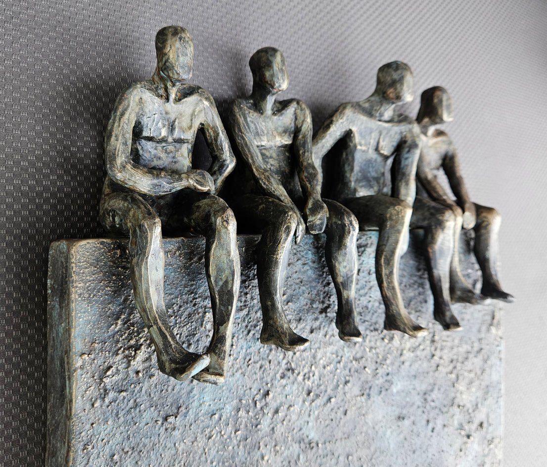 Small Beings Sitting on Top by Yelitza Diaz |  Closeup View of Artwork 