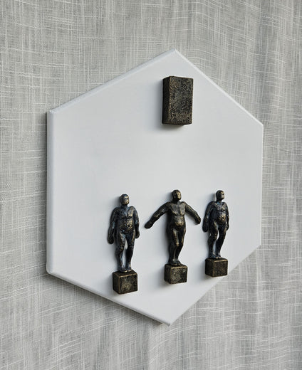 Hexagonal Balance III by Yelitza Diaz |  Side View of Artwork 