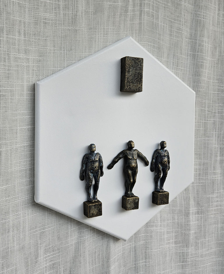 Hexagonal Balance III by Yelitza Diaz |  Side View of Artwork 