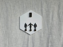 Original art for sale at UGallery.com | Hexagonal Balance III by Yelitza Diaz | $500 | mixed media artwork | 16' h x 14' w | thumbnail 3