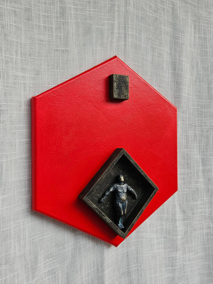 Hexagonal Essence I by Yelitza Diaz |  Side View of Artwork 