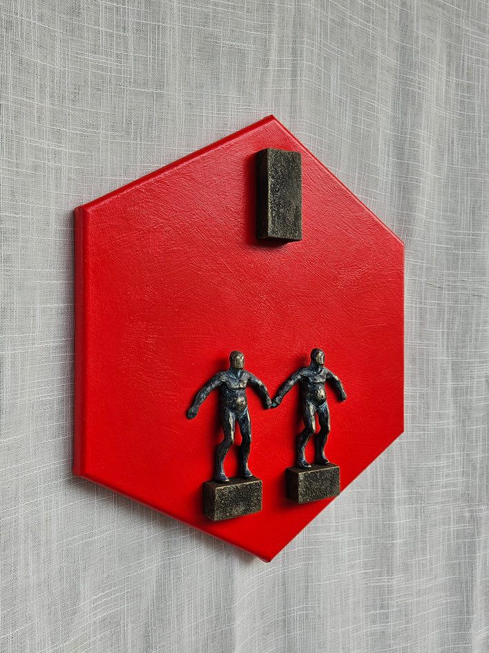 Hexagonal Essence III by Yelitza Diaz |  Side View of Artwork 