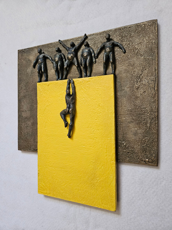Serie Yellow: Climber by Yelitza Diaz |  Side View of Artwork 