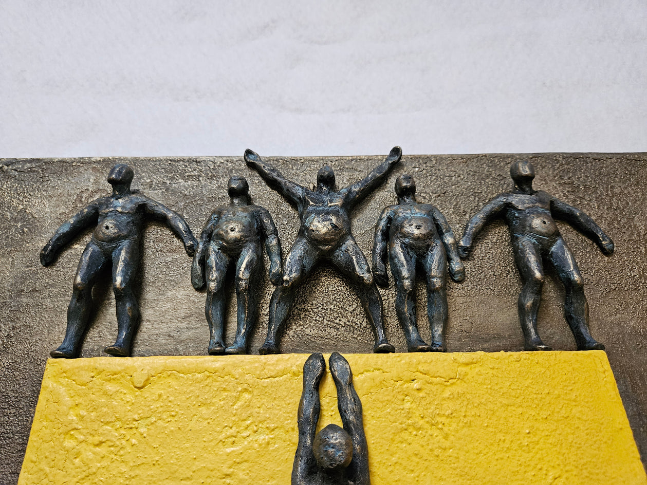 Serie Yellow: Climber by Yelitza Diaz |  Closeup View of Artwork 