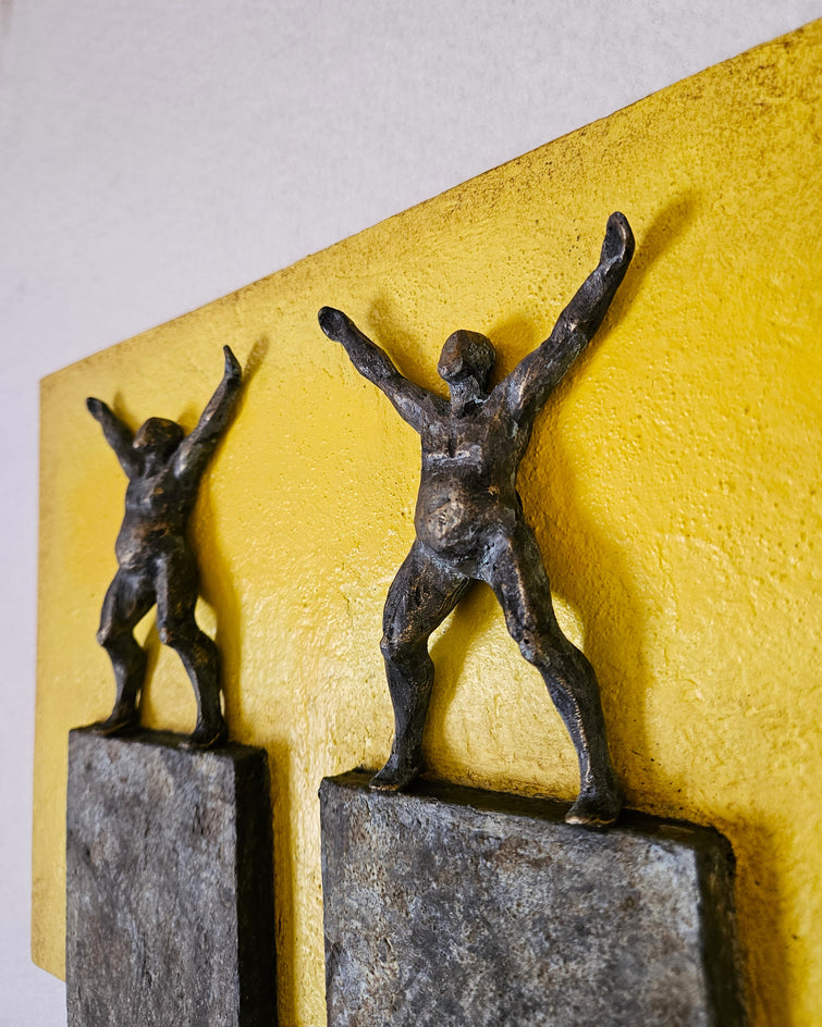 Serie Yellow: The Winners by Yelitza Diaz |  Closeup View of Artwork 