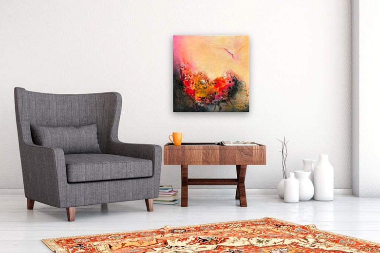 Blooming in the Sky by Yamilet Sempe |  In Room View of Artwork 