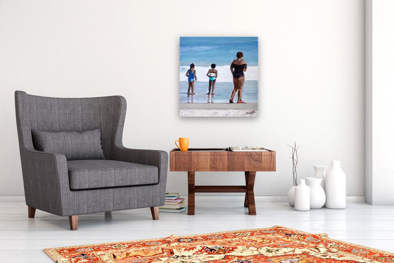 Day at the Beach by Carey Parks |  In Room View of Artwork 