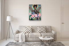 Original art for sale at UGallery.com | Adoration of Lily by Scott Dykema | $3,575 | mixed media artwork | 40' h x 30' w | thumbnail 5