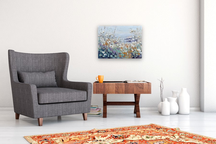 Seaside Meadow by Lisa Elley |  In Room View of Artwork 