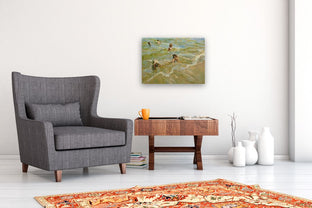 Children Along the Seashore by Onelio Marrero |  In Room View of Artwork 