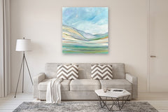Original art for sale at UGallery.com | Distant Daydreams by Alicia Dunn | $2,800 | acrylic painting | 48' h x 48' w | thumbnail 5