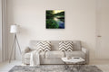 Original art for sale at UGallery.com | Dusk Over Hepner Pond by Onelio Marrero | $2,050 | oil painting | 30' h x 30' w | thumbnail 5