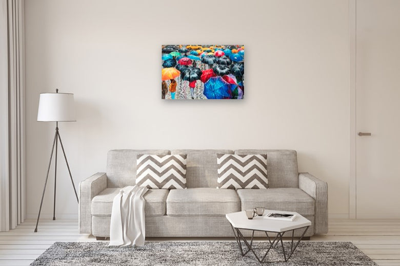 Street Under the Rain. New York by Stanislav Sidorov |  In Room View of Artwork 