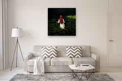 Original art for sale at UGallery.com | Immersed in Darkness by Jose Luis Bermudez | $3,575 | oil painting | 40' h x 40' w | thumbnail 5