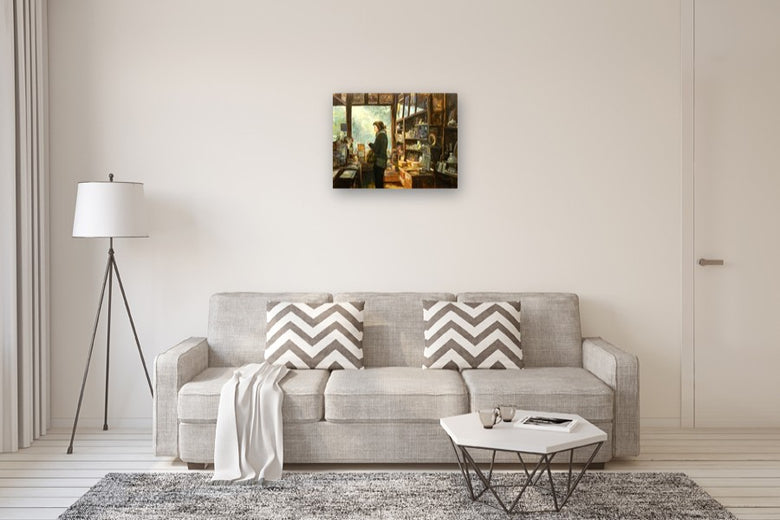 Hunting for Treasures by Onelio Marrero |  In Room View of Artwork 