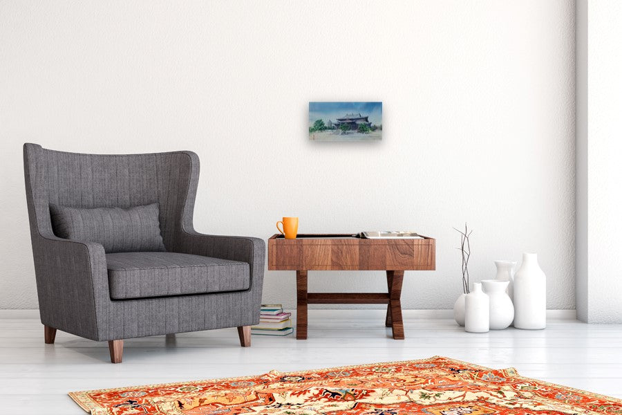 Watercolor Impressions of Chinese Architecture 11 by Siyuan Ma |  In Room View of Artwork 