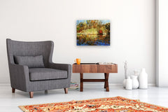 Original art for sale at UGallery.com | Reeds and Reflections by Onelio Marrero | $1,150 | oil painting | 18' h x 24' w | thumbnail 5