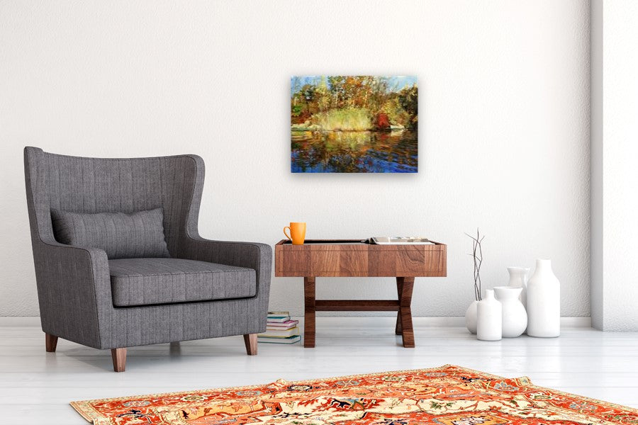 Reeds and Reflections by Onelio Marrero |  In Room View of Artwork 