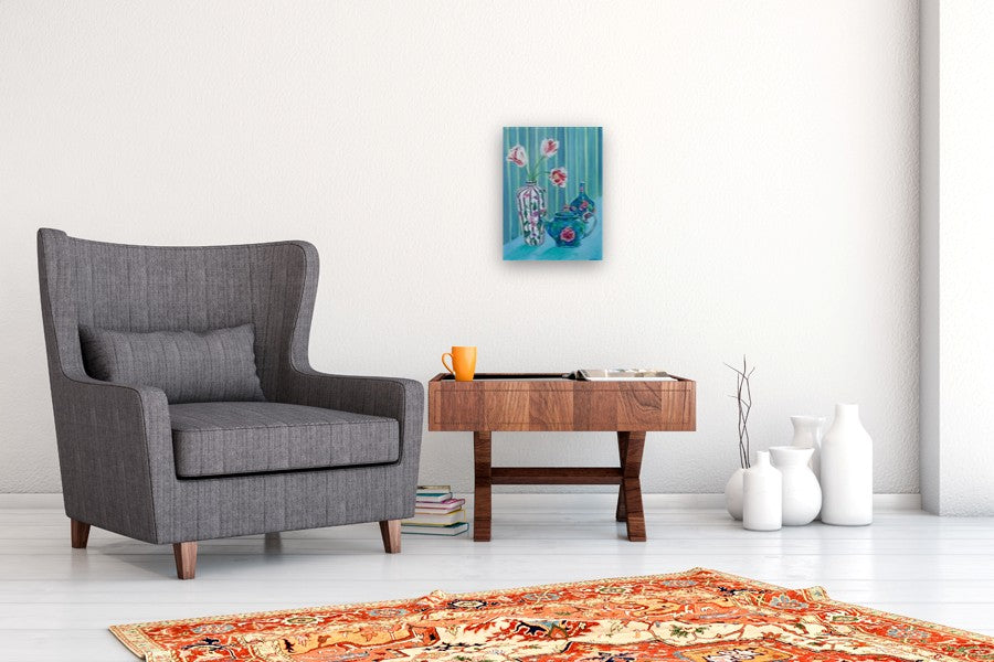 Pottery & Petals by Alana Clumeck |  In Room View of Artwork 