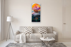 Original art for sale at UGallery.com | Heaven Touches Kawela: 3 by Lisa Crosby | $2,100 | oil painting | 46.5' h x 22' w | thumbnail 5