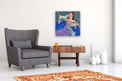 Original art for sale at UGallery.com | How To Be Happy Girl by Yelena Sidorova | $1,100 | mixed media artwork | 24' h x 24' w | thumbnail 5