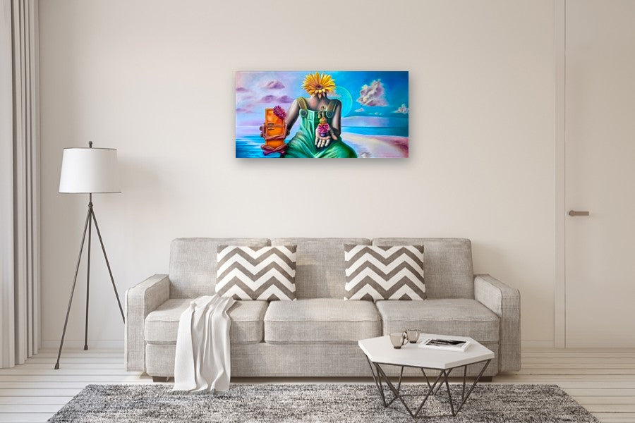 The Narrowing Down of Molly Hinglebottom by Diane Flick |  In Room View of Artwork 