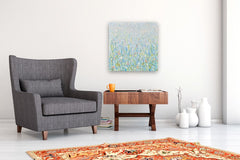 Original art for sale at UGallery.com | Tell Me Again by Karen Barton | $1,375 | oil painting | 24' h x 24' w | thumbnail 5