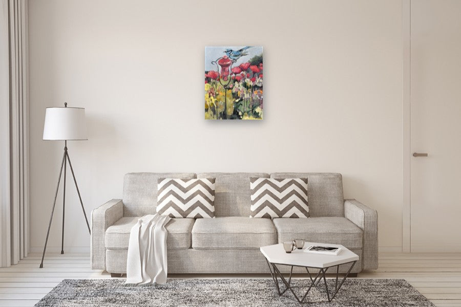 Garden Visit by Mary Pratt |  In Room View of Artwork 