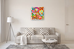 Original art for sale at UGallery.com | Big Green Series # 3 by Russell Jacobs | $1,400 | acrylic painting | 30' h x 30' w | thumbnail 5